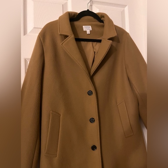 Time and Tru Camel Coat in women’s size large. - Picture 3 of 7